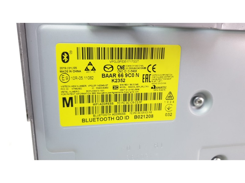 Recambio de pantalla multifuncion para mazda cx-3 (dk) 2.0 skyactiv-g referencia OEM IAM DB5C669R0F  