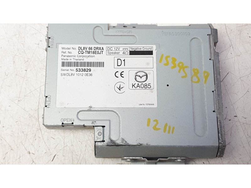 Recambio de sistema audio / radio cd para mazda cx-3 (dk) 2.0 skyactiv-g referencia OEM IAM DL8V66DRXA  