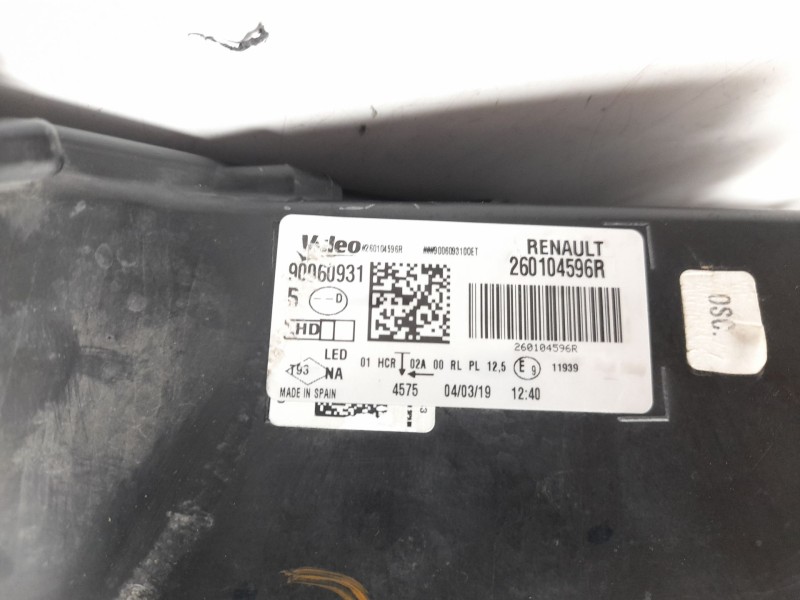 Recambio de faro derecho para renault megane iv grandtour referencia OEM IAM 260104596R  