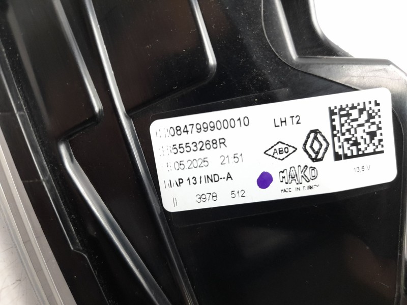 Recambio de piloto trasero izquierdo interior para renault captur e-tech hybrid referencia OEM IAM 265553268R  