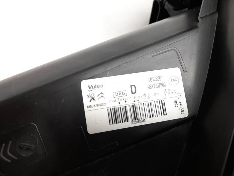 Recambio de faro derecho para citroën c-elysee (dd_) 1.5 bluehdi 100 referencia OEM IAM 9817297880  10107630001/11040532/5007000