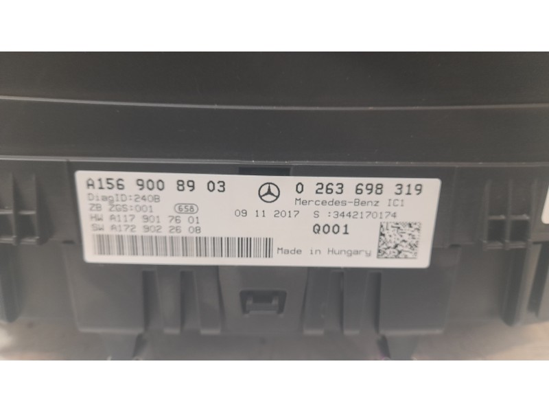 Recambio de cuadro instrumentos para mercedes-benz clase gla (x156) gla 180 (156.942) referencia OEM IAM 1569008903  