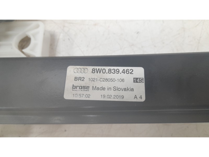 Recambio de elevalunas trasero derecho para audi a4 b9 (8w2, 8wc) 40 tfsi mild hybrid referencia OEM IAM 8W0839462A 1021C2805010