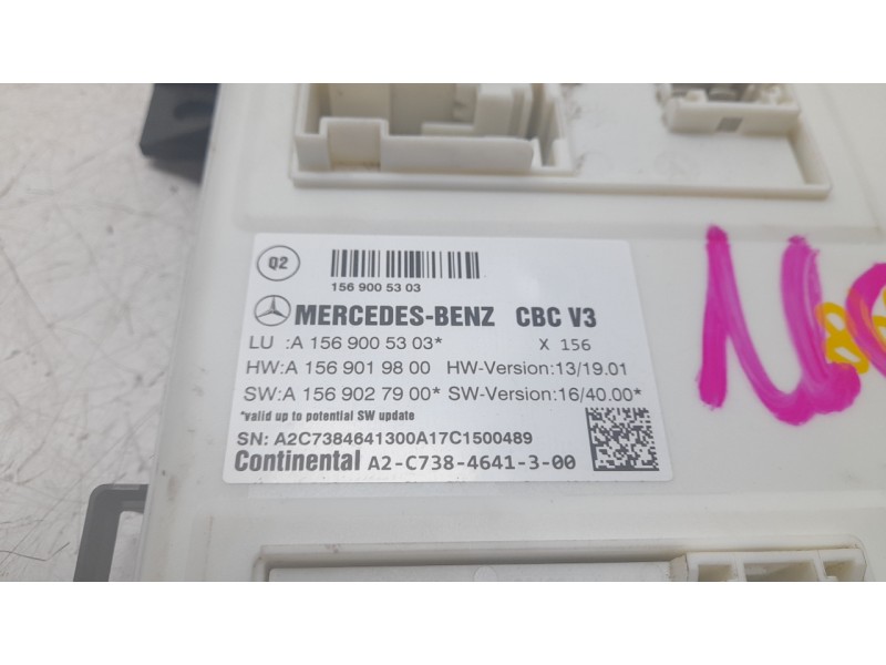 Recambio de caja reles / fusibles para mercedes-benz clase gla (x156) gla 180 (156.942) referencia OEM IAM A1569005303  