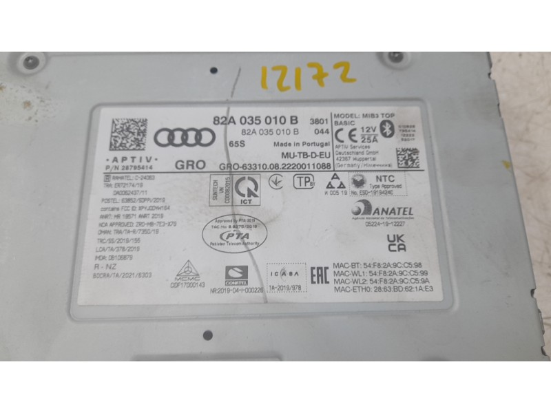 Recambio de sistema audio / radio cd para audi q3 sportback (f3n) 35 tdi referencia OEM IAM 82A035010B  