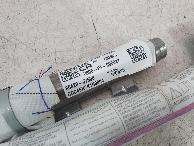 Recambio de airbag cortina delantero derecho para kia xceed 1.0 t-gdi 74 kw (100 cv) referencia OEM IAM 80420J7500  