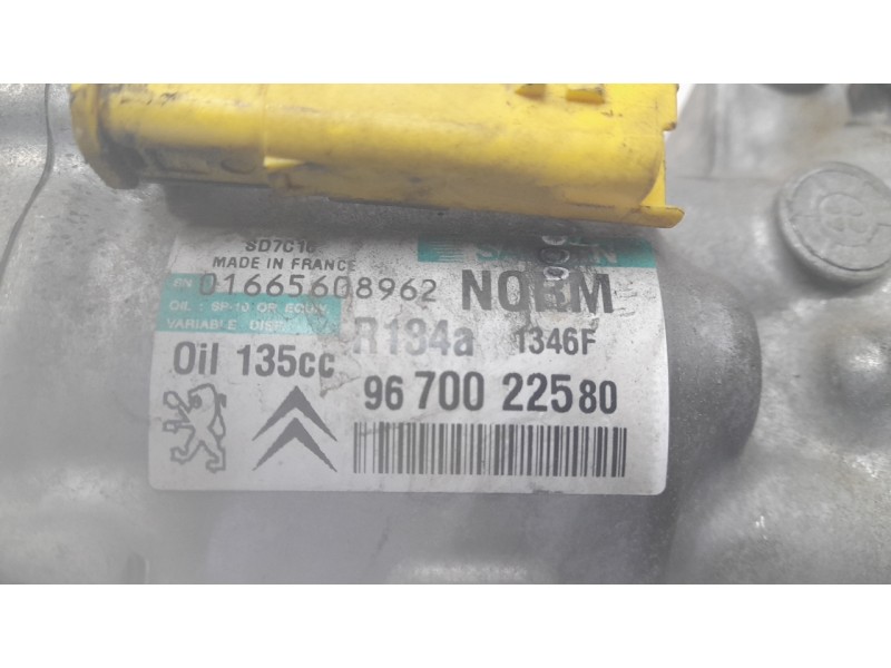Recambio de compresor aire acondicionado para citroën c5 iii (rd_) 2.0 hdi 140 referencia OEM IAM 9670022580  