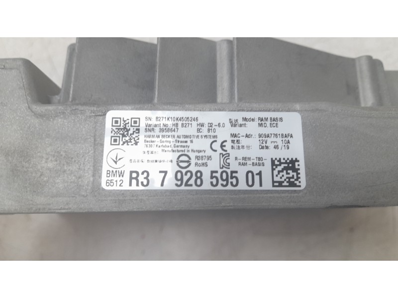 Recambio de amplificador de sonido para bmw 1 (f40) 118 d referencia OEM IAM 792859501  