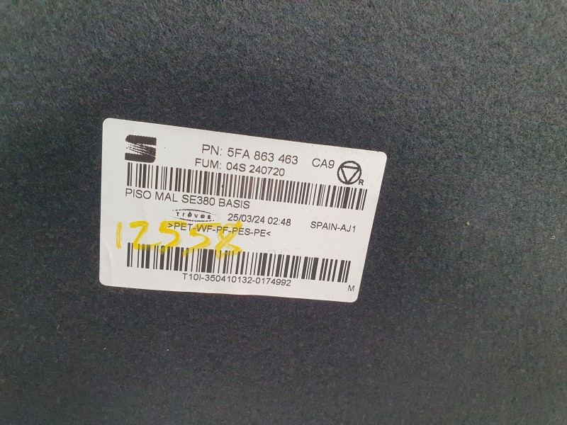 Recambio de bandeja trasera para seat leon (kl1, klg) 1.0 tsi referencia OEM IAM 5FA863463  