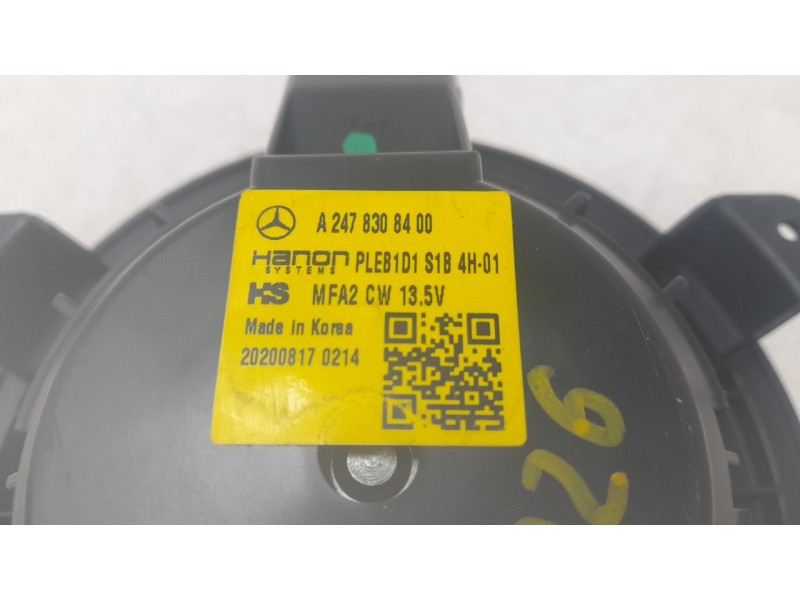 Recambio de ventilador calefaccion para mercedes-benz cla-klasse (bm 118) cla 250 e (118.385) referencia OEM IAM A2478308400 PLE