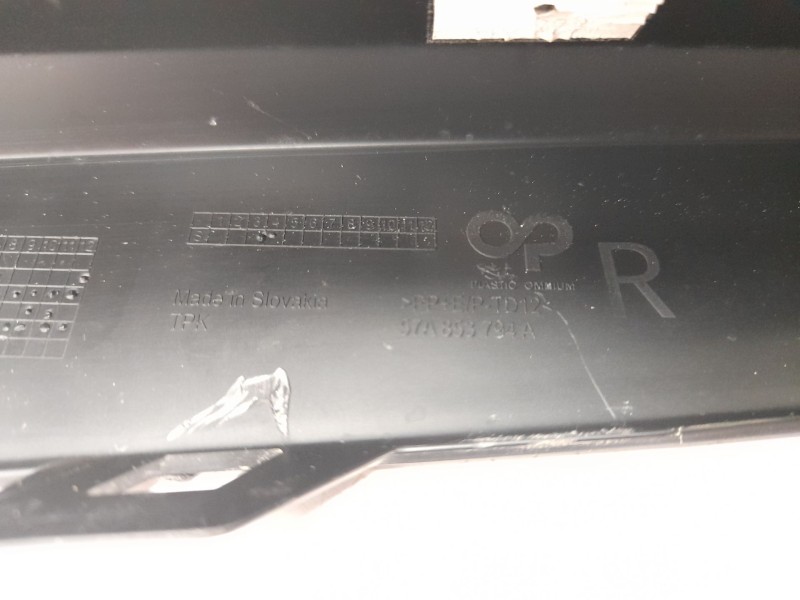 Recambio de moldura paragolpe delantera derecha para skoda karoq (nu7, nd7) 1.5 tsi referencia OEM IAM 57A853794A  