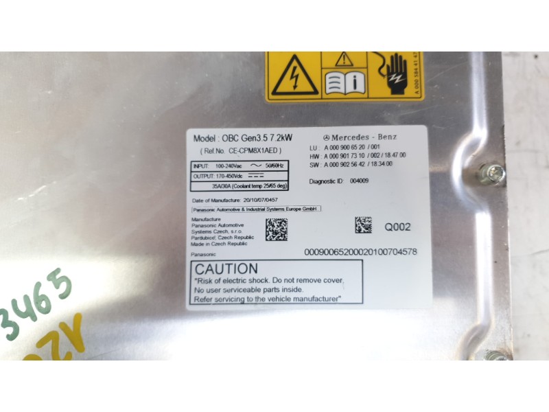 Recambio de inversor para mercedes-benz cla-klasse (bm 118) cla 250 e (118.385) referencia OEM IAM A0009006520  
