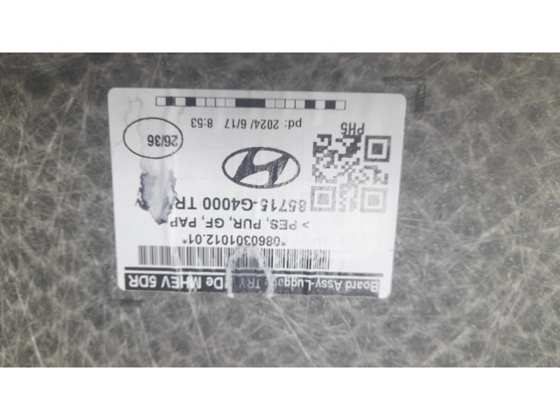 Recambio de alfombra maletero para hyundai i30 (pd) tecno mild-hybrid referencia OEM IAM 85715G4000  