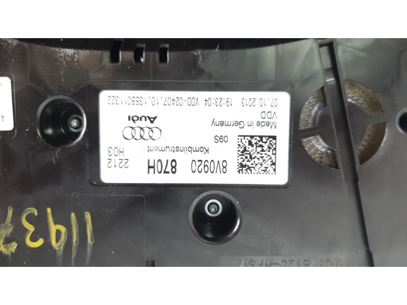 Recambio de cuadro instrumentos para audi a3 sportback (8va) attraction referencia OEM IAM 8V0920873C  