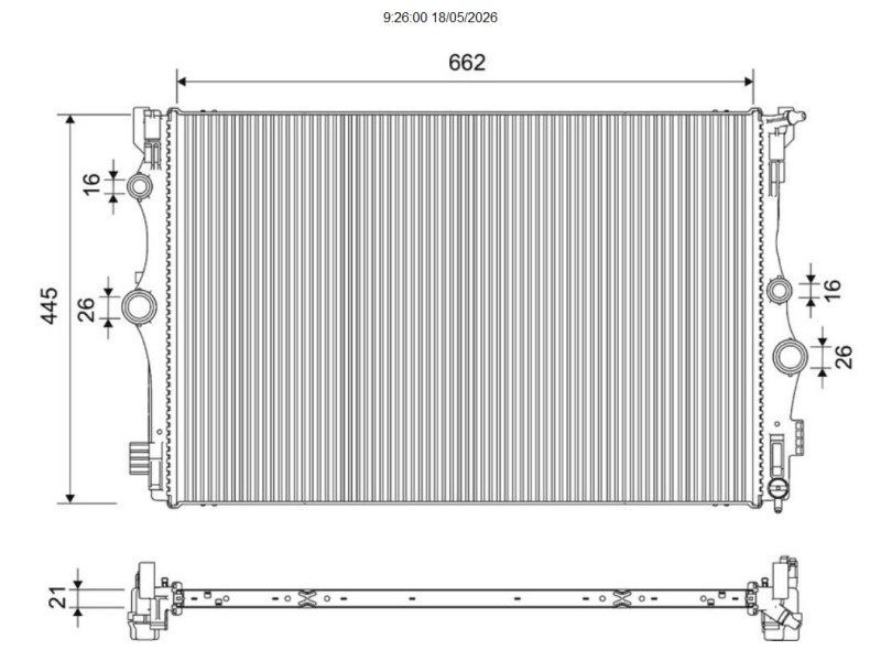 Recambio de radiador agua para mercedes-benz clase a (bm 177) a 200 (177.087) referencia OEM IAM A2475000203 273959 