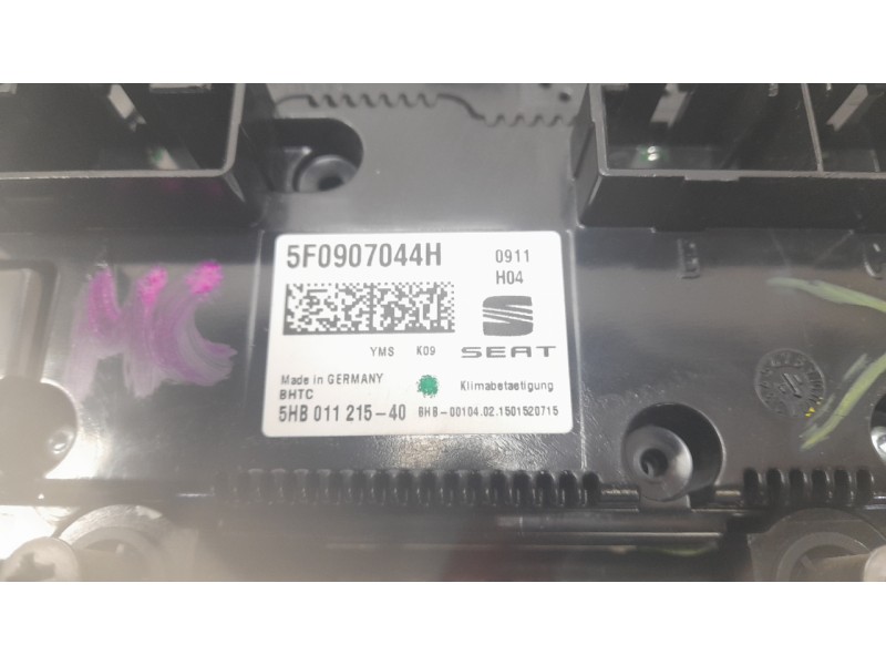 Recambio de mando climatizador para seat leon (5f1) 1.6 tdi referencia OEM IAM 5F0907044H  