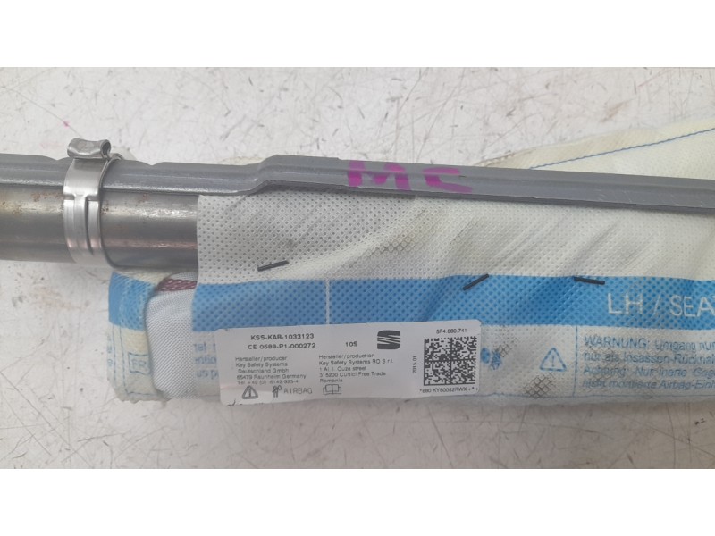 Recambio de airbag cortina delantero izquierdo para seat leon (5f1) 1.6 tdi referencia OEM IAM 5F4880741  