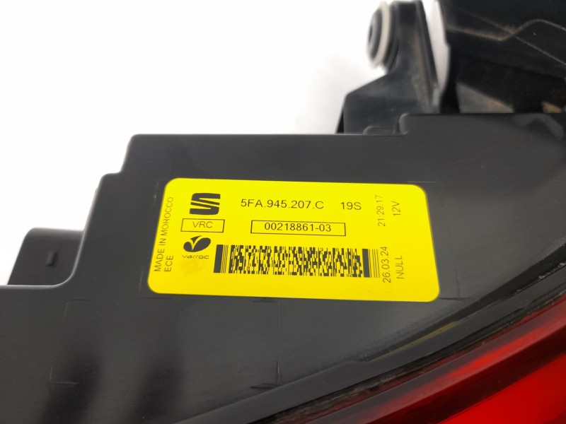 Recambio de piloto trasero izquierdo para seat leon (kl1, klg) 1.0 tsi referencia OEM IAM 5FA945207C  