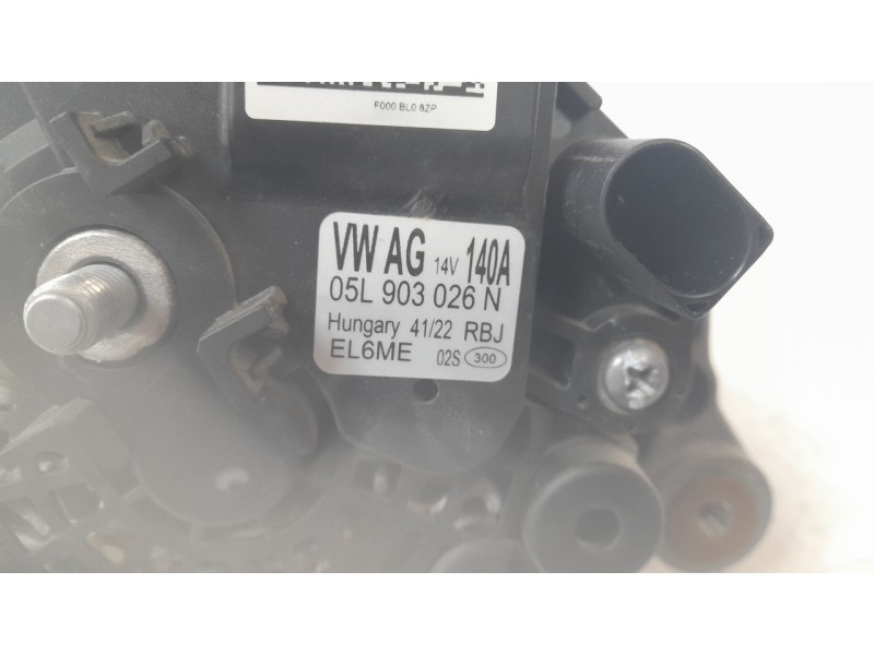 Recambio de alternador para audi q3 sportback (f3n) 35 tdi referencia OEM IAM 05L903026N  ALF290001BS