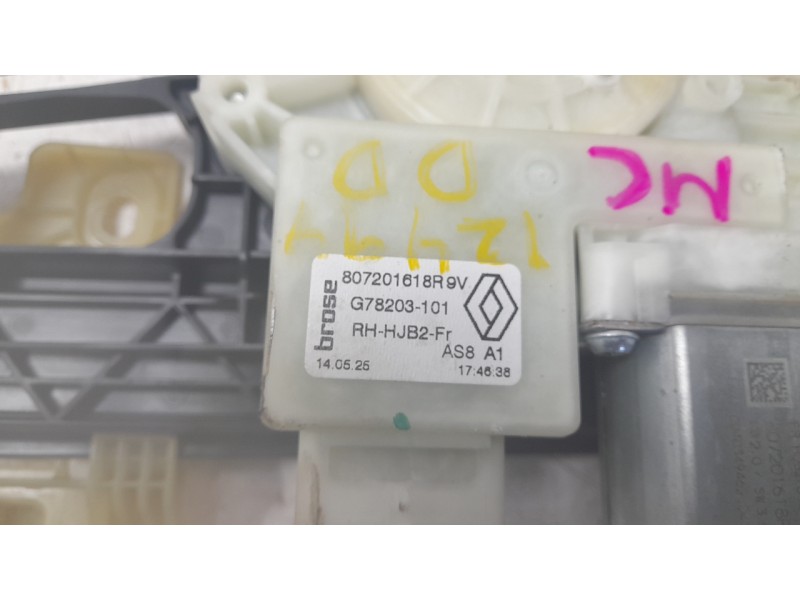 Recambio de elevalunas trasero izquierdo para renault captur e-tech hybrid referencia OEM IAM 807201618R  