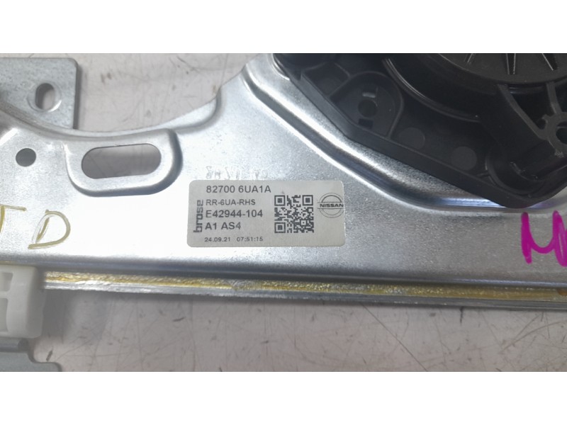 Recambio de elevalunas trasero derecho para nissan qashqai iii (j12) 1.3 dig-t referencia OEM IAM 827006UA1C  