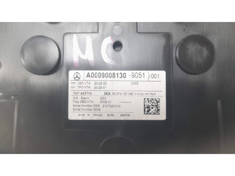 Recambio de luz interior para mercedes-benz b-klasse (bm 247) b 200 d referencia OEM IAM A0009008130  