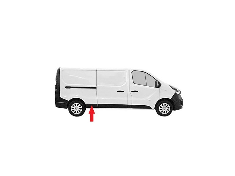 Recambio de moldura para renault trafic combi referencia OEM IAM 788129036R  107180293D