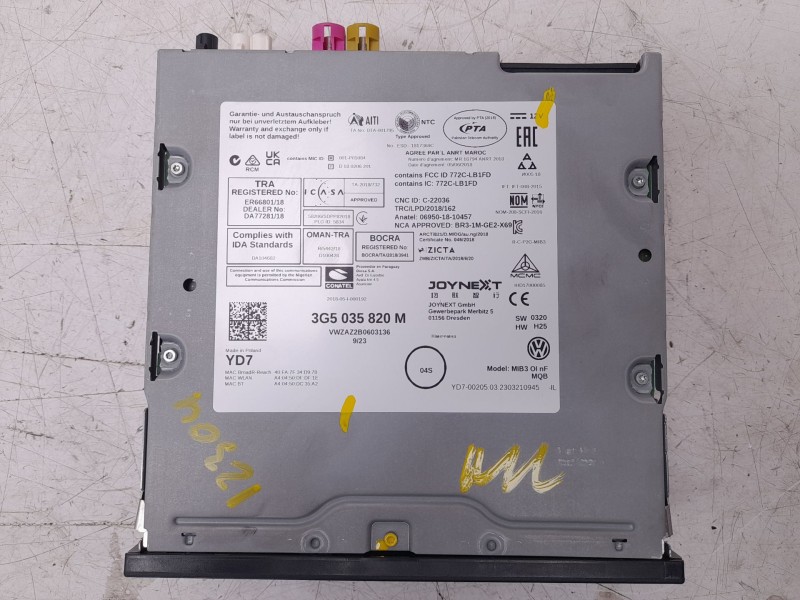 Recambio de sistema audio / radio cd para volkswagen t-cross (c11, d31) 1.0 tsi referencia OEM IAM 3G5035820M  