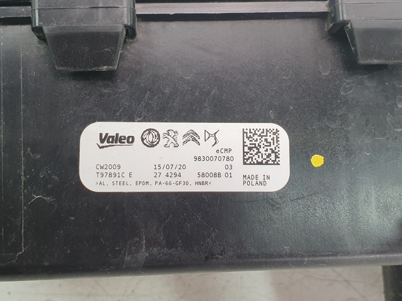 Recambio de condensador / radiador aire acondicionado para opel corsa f (p2jo) corsa-e (68) referencia OEM IAM 9830070780  T9789