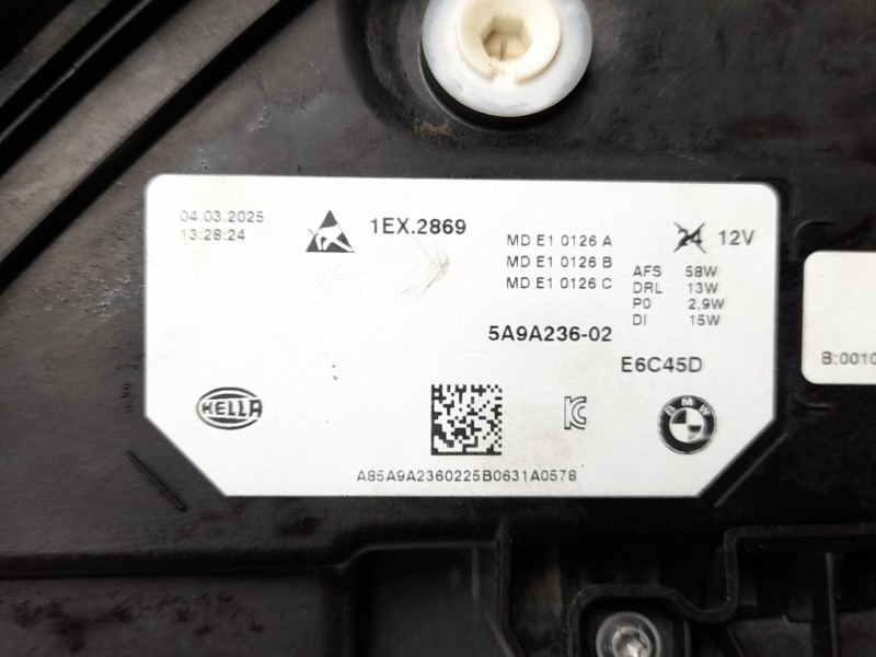 Recambio de faro derecho para bmw x1 (u11) xdrive 20 d mild-hybrid referencia OEM IAM 63115A64438  