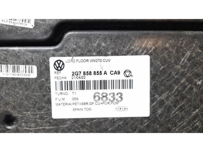 Recambio de bandeja trasera para volkswagen taigo (cs1) life referencia OEM IAM 2G7858855A  