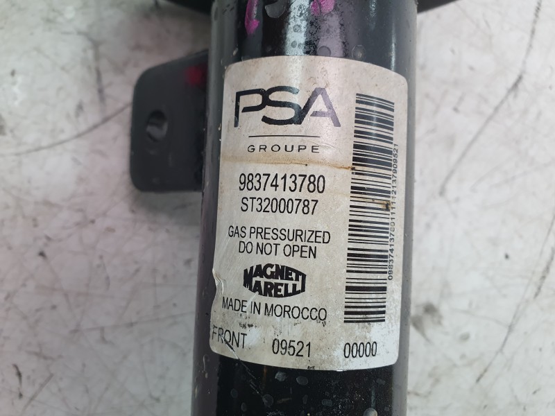 Recambio de amortiguador delantero izquierdo para opel corsa f (p2jo) 1.2 (68) referencia OEM IAM 9837413780  