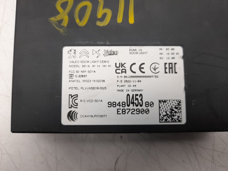 Recambio de modulo electronico para citroën c4 x e-shine referencia OEM IAM 9848045380  