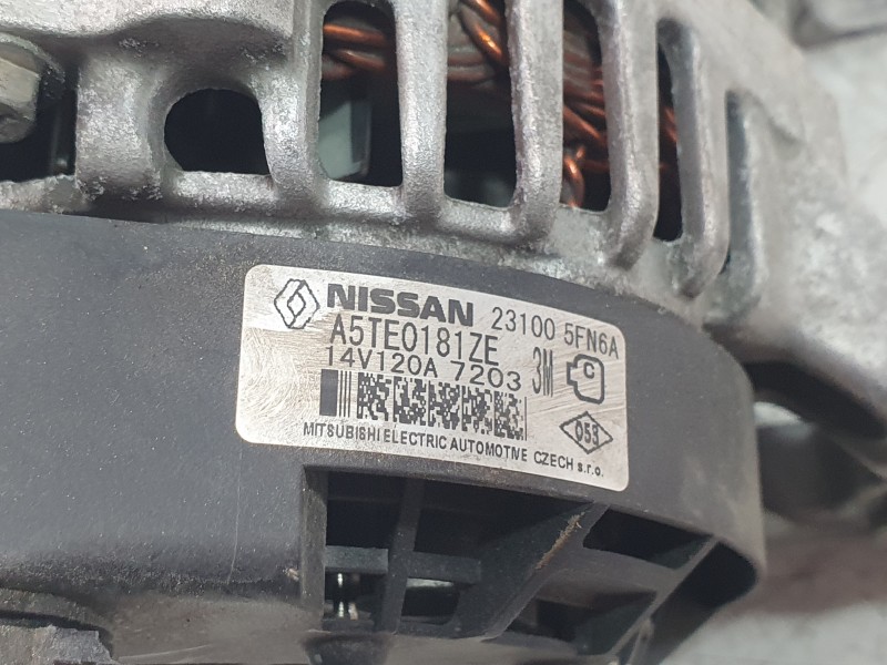 Recambio de alternador para nissan micra v (k14) 0.9 ig-t referencia OEM IAM 231005FN6A  ALF940453HQ/ALF940453MT/APF830309IN