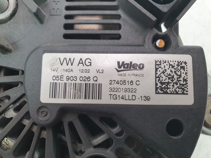 Recambio de alternador para cupra formentor (km7, kmp) 1.5 tsi referencia OEM IAM 05E903026Q 2740516C ALF280A51
