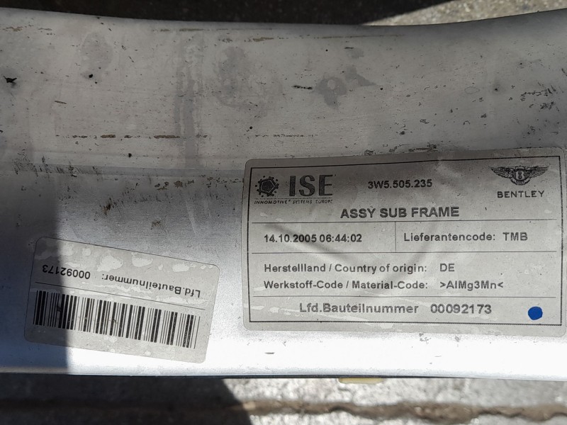 Recambio de puente trasero para bentley continental flying spur (3w_) 6.0 referencia OEM IAM 3W5505235  