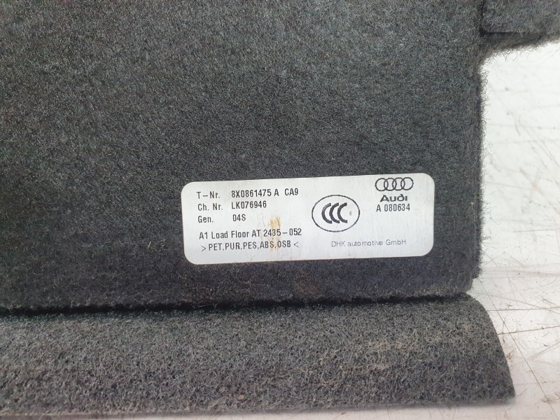 Recambio de alfombra maletero para audi a1 sportback (8xa, 8xf) 1.6 tdi referencia OEM IAM 8X0861475A  