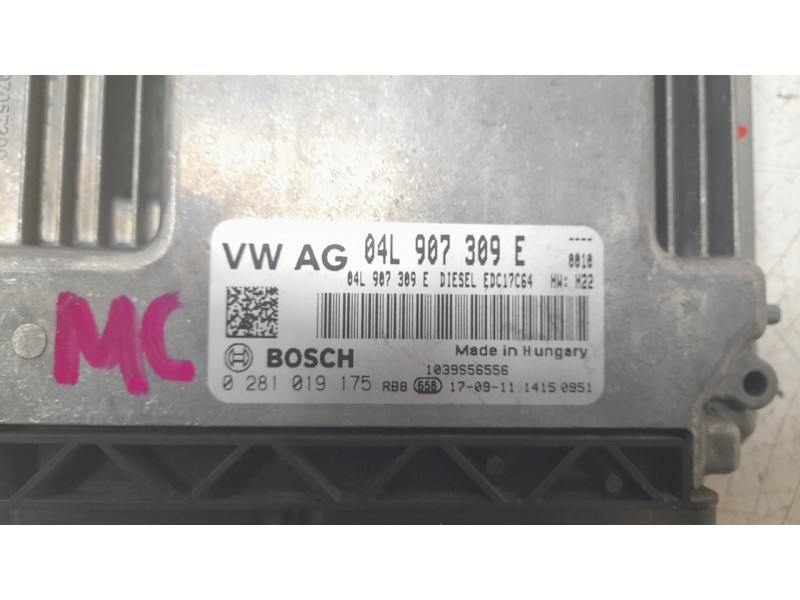 Recambio de centralita motor uce para audi a1 sportback (8xa, 8xf) 1.6 tdi referencia OEM IAM 04L907309E 0281019175 