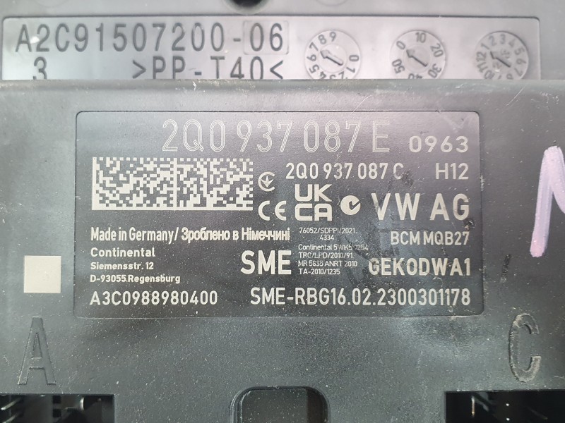 Recambio de modulo electronico para volkswagen polo edition referencia OEM IAM 2Q0937087 A2C97880012 
