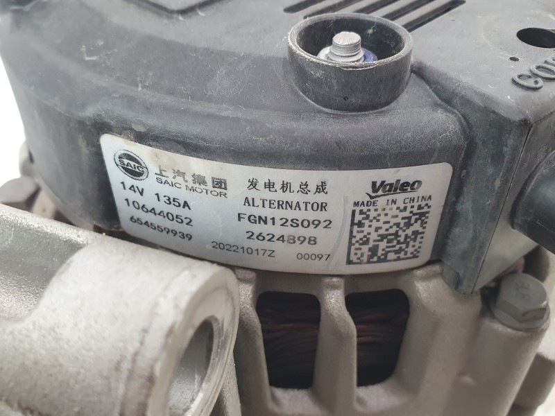Recambio de alternador para mg zs suv (azs1) 1.0 t-gdi referencia OEM IAM 10644052 654559939 