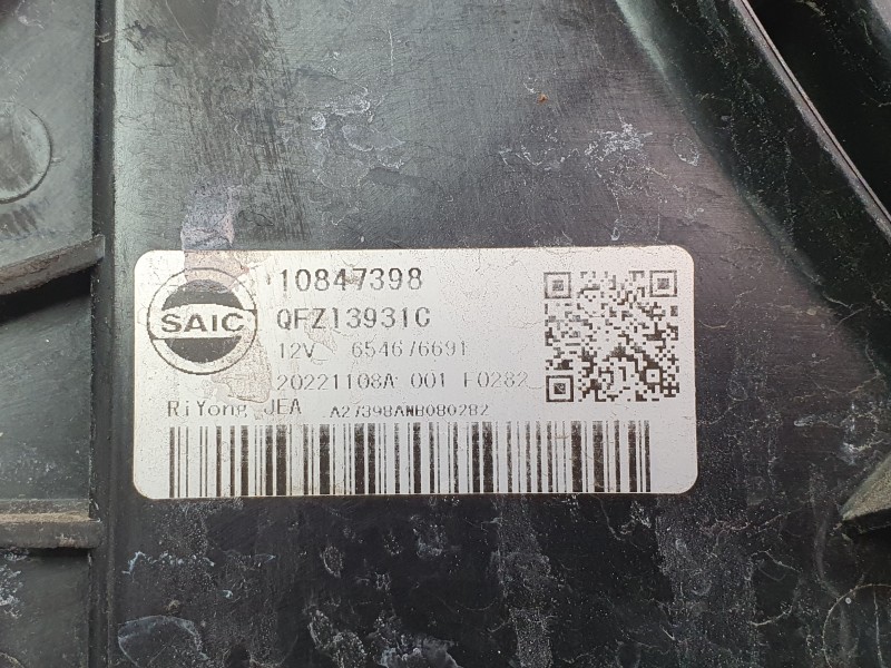 Recambio de electroventilador para mg zs suv (azs1) 1.0 t-gdi referencia OEM IAM 10847398  