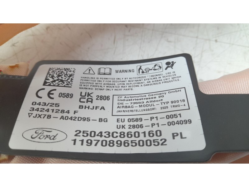 Recambio de airbag cortina delantero izquierdo para ford focus iv (hn) 1.0 ecoboost mhev referencia OEM IAM JX7BA042D95BG  
