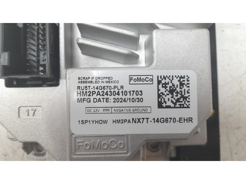Recambio de modulo electronico para ford focus iv (hn) 1.0 ecoboost mhev referencia OEM IAM RU5T14G670 NX7T14G670EHR 