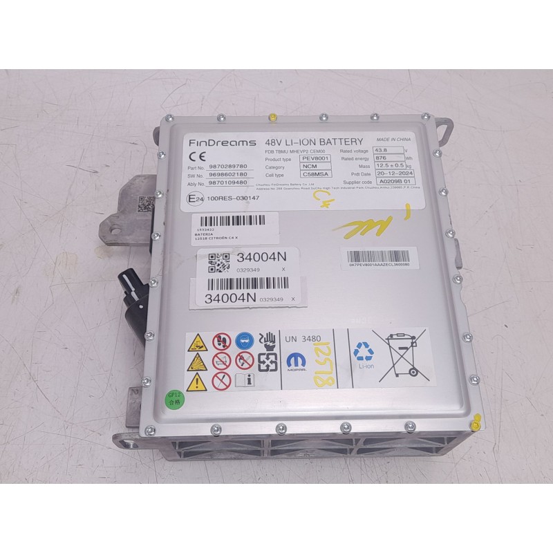 Recambio de bateria para citroën c4 x 1.2 hybrid 136 136 ch gasolina/eléctrico (2024) referencia OEM IAM   