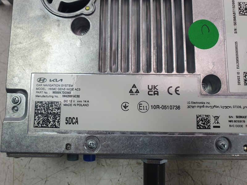Recambio de pantalla multifuncion para hyundai i10 iii (ac3, ai3) 1.0 mpi referencia OEM IAM 96560K7DC04X  