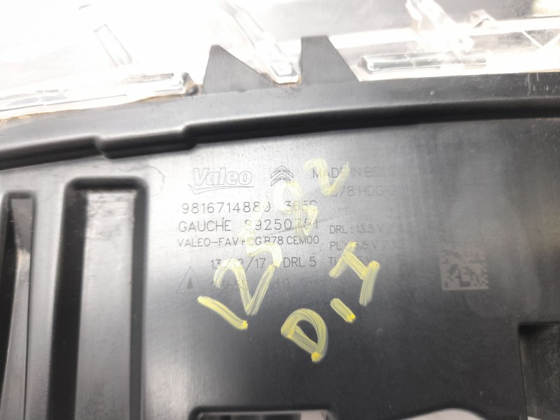 Recambio de piloto delantero izquierdo para citroën c4 grand picasso ii (da_, de_) 1.2 thp 130 referencia OEM IAM 9816714880  50