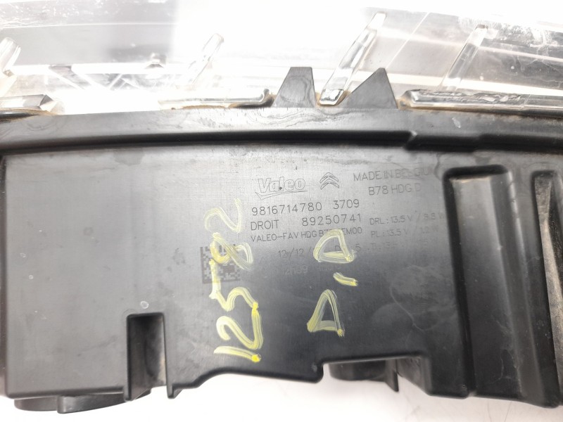 Recambio de piloto delantero derecho para citroën c4 grand picasso ii (da_, de_) 1.2 thp 130 referencia OEM IAM 9816714780  5051
