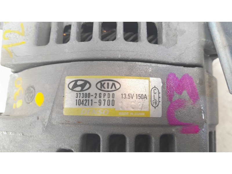 Recambio de alternador para hyundai i30 (pde, pd, pden) 2.0 n referencia OEM IAM 373002GPD0 1042119700 