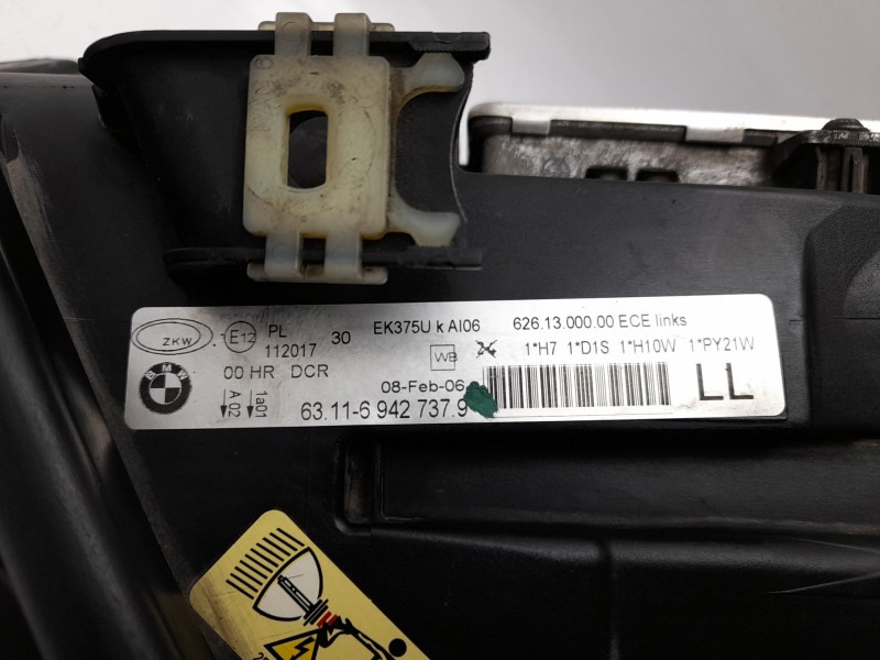 Recambio de faro izquierdo para bmw 3 (e90) 320 d referencia OEM IAM 631169427379  