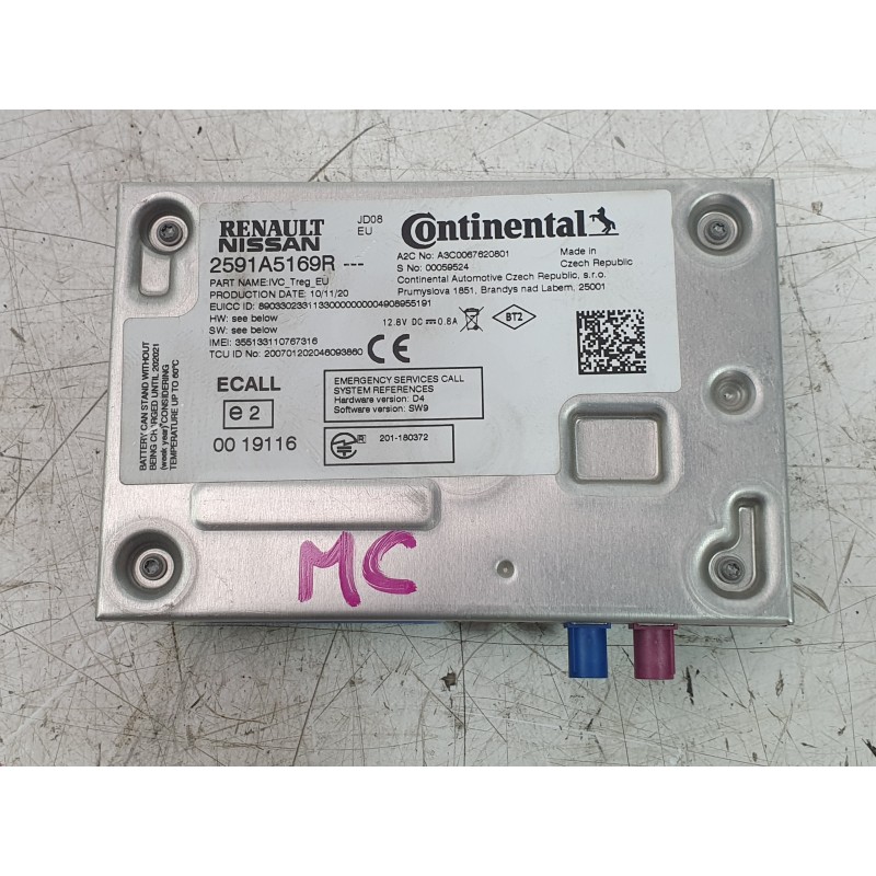 Recambio de modulo electronico para renault clio v (b7_) 1.5 blue dci 85 (b7ag) referencia OEM IAM 2591A5169R A3C0067620801 